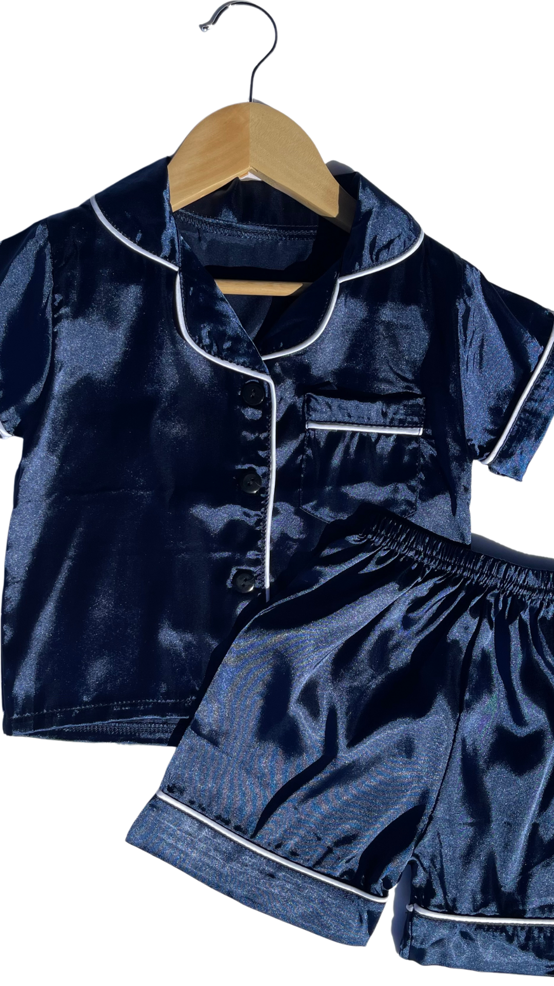 Midnight Satin Pajama Set